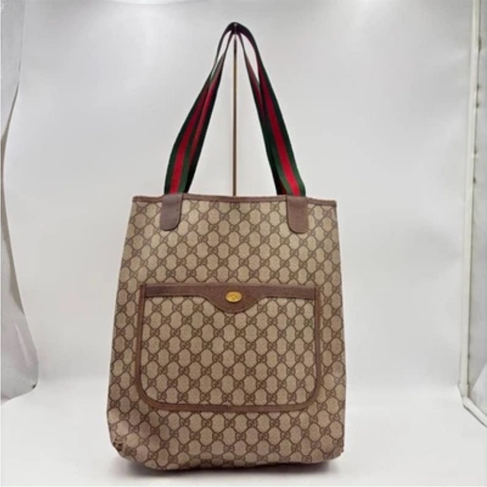 Gucci Brown Patterned Tote Bag